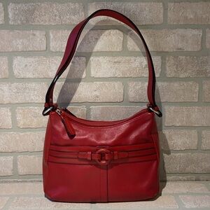 Giani Bernini Red Leather Hobo Bag